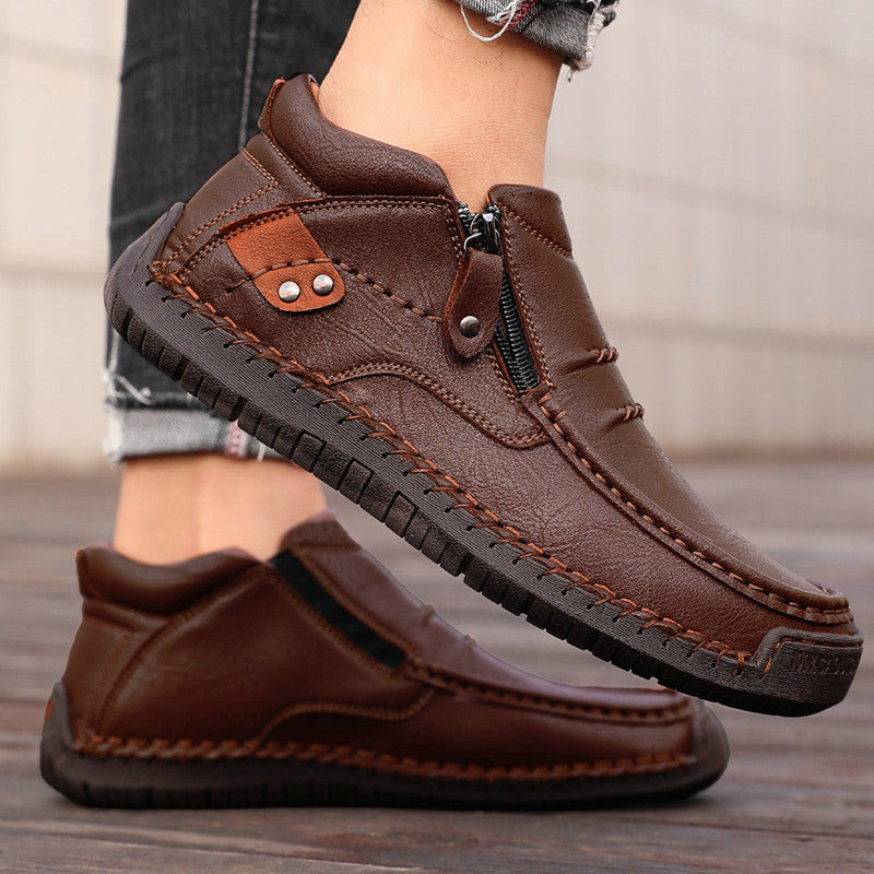 Torino Classic – Mocassino in Pelle Morbida con Zip Laterale