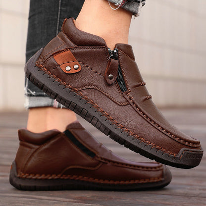 Torino Classic – Mocassino in Pelle Morbida con Zip Laterale