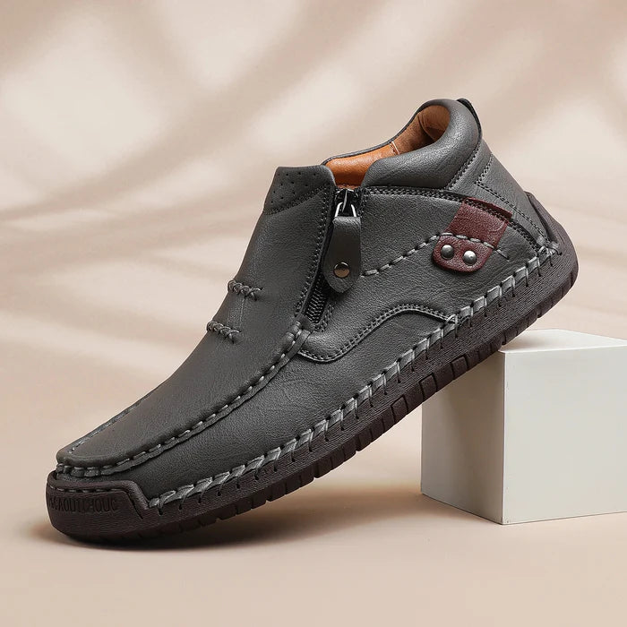 Torino Classic – Mocassino in Pelle Morbida con Zip Laterale