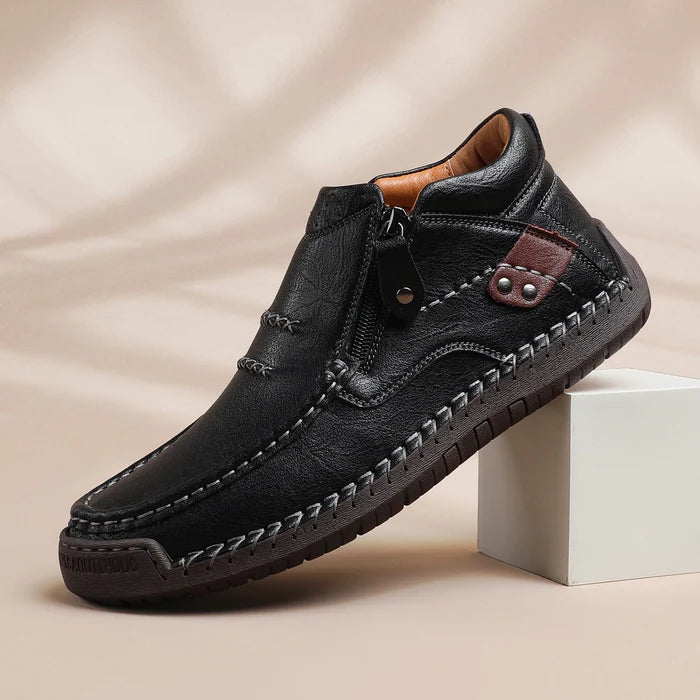 Torino Classic – Mocassino in Pelle Morbida con Zip Laterale